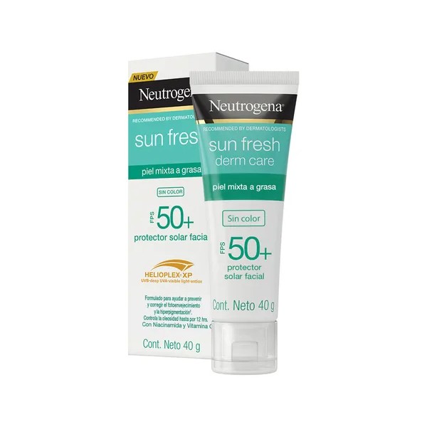 Protector Solar Facial Neutrogena Sun Fresh Derm Care FPS 50+