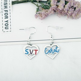 WSNANG Korea Group 17 Gift SVT Carat Earrings 17 Fans Earrings K-pop Earrings Gift K-POP Music Lover Jewelry K-Pop Merch (Carat ER)