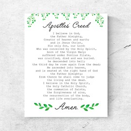 ZLKAPT The Apostle's Creed-Christian Prayer Print ，Jesus Christ Surrounded By His Apostles，Home-Office-Church Décor，Catholic Prayer Christian Print (-11x14inches)