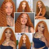 Ginger Wig Human Hair 13x6 Ginger Orange Deep Curly Lace