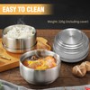 Aynaxcol Stainless Steel Rice Bowl with Lid, Set of 2,