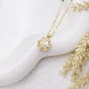 BYETOCE Christmas Snowflakes Necklace Alloy Holiday Jewelry for Women Gold