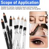 14PCS White Barber Pencil Set, Smudge-proof Beard Shaping Guide Pen