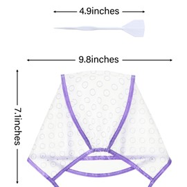 6 Pieces Hair Cap Highlighting Frosting Cap Highlight for Hair Cap Dye Color with Plastic Hooks Hair Coloring Salon Hairdressing Tool Kit Supplies (Purple)