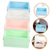 LABRIMP 4pcs Decorative Storage Baskets for Organizing Small Folding Crates