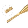 sourcing map 10Pcs 1.2mm Titanium Coat Carbide End Mill Engraving