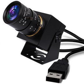 Svpro Global Shutter USB Camera 2MP 90FPS High Speed Camera with 2.8-12 mm Zoom Lens, Manual Focus Close-up Webcam for Glof Swing, Industrial Camera USB Plug and Play for Computer