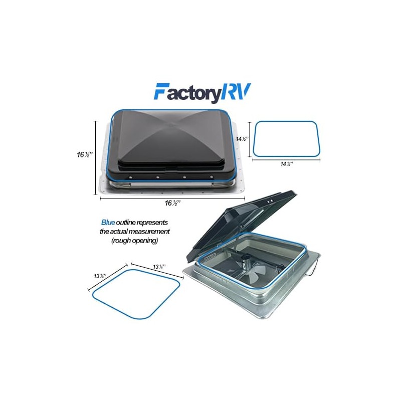 Camper Comfort 14'' RV/Mobilehome/Camper Smoke Lid Roof Vent | With