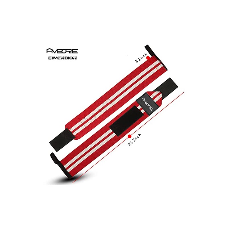 Ambore Weight LIfting Support Wraps Bodybuilding Fitness Gym Workout Pair