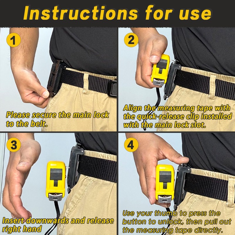 [MAGG HEVI] Tape Measure Holder,Quick Draw Tape Measure Holster,Tape Measure