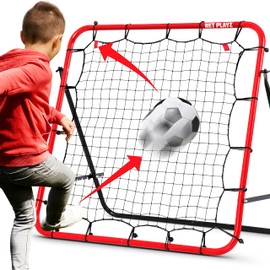 Soccer Rebounder Rebound Net, Kick-Back 3X3FT | Football Training Gifts, Aids & Equipment for Kids Teens & All Ages, Portable, 6 Adjustable Angles