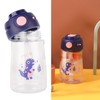420ml Water Bottle Portable Cute Cartoon Straw Cup Drinking Bottle
