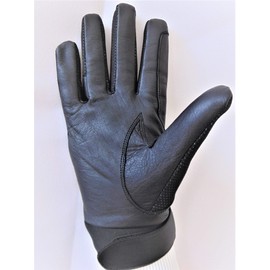 S-Products EQUESTRIAN ADULTS GENTS HORSE RIDING WIND RESISTANCE GLOVES MEN'S LEATHER GLOVE (Small)