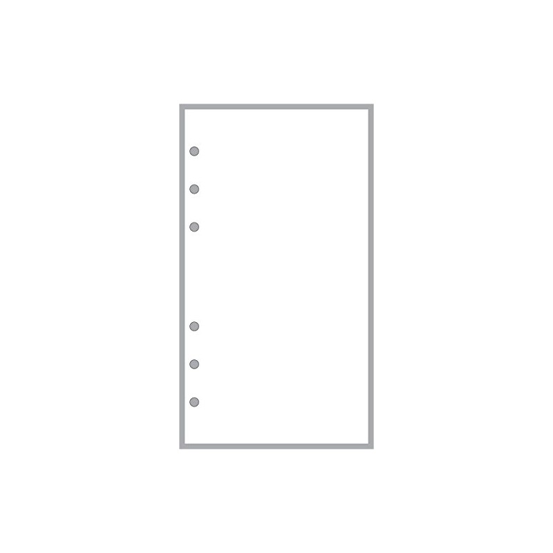 Personal Size Blank Pages Planner Insert, Sized and Punched for