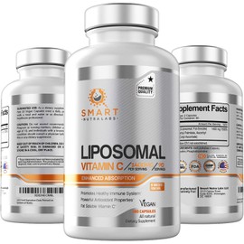 Liposomal Vitamin C 1400mg- 180 Vegan Capsules- China Free Ingredients, Fat Soluble High Absorption VIT C- Supports Healthy Immune System & Collagen Booster- Powerful Antioxidant Support Supplement