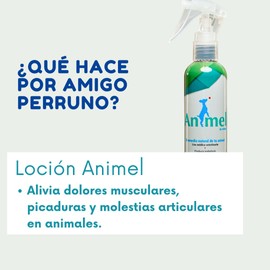 Animel Loción – Aceite Esencial Natural para Alivio Muscular y Cuidado de Piel en Animales – Ideal para Perros, Gatos y Más – 125 ml