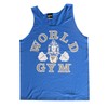 World Gym W321 Tank Top Athletic-Cut Classic Logo (M, Royal)
