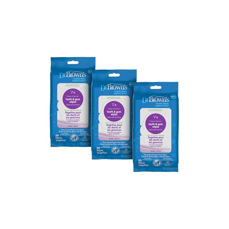 Dr. Brown's 3 Piece Tooth and Gum Wipes