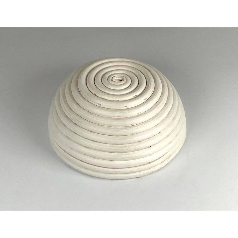 Tredoni Rattan 20cm Round Dough Rising Basket/Bowl +Cotton Cover, 0.5Kg