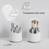 Makeup Brush Holder 360 Degree Rotatable Large Capacity Dustproof Cosmetics