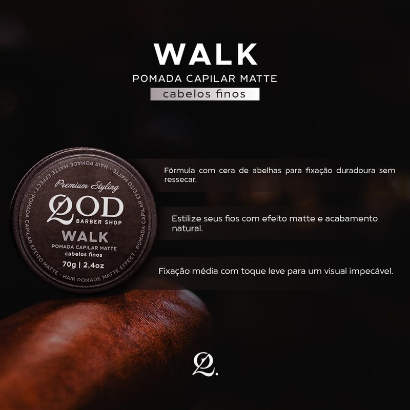 QOD Barber Shop - Pomada para el cabello Walk -