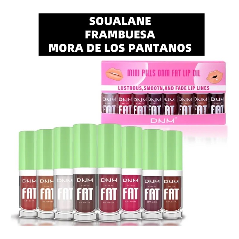 Set De 8 Aceites Para Labios Lip Glow Oil Gloss