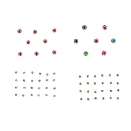 Bindi Pack of 8 Crystal Indian Traditional Designer Bindis Jewel For Forehead Face Tikka Multicolored Mixed Bindiya Stickers Adh esive Stone Bindi Body Tattoos for Women Girls Bride