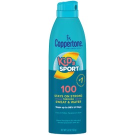 Coppertone SPORT KIDS Sunscreen Continuous Spray SPF 100 (5.5 Ounce) (Packaging may vary)