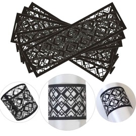 Morbanner Black Disposable Paper Napkin Rings,Laser Cut Paper Napkin Holder for Wedding Party Dinner Table Decor,Special Events and Catering Services, Christmas, Wedding,Party Decoration (60 Pcs)