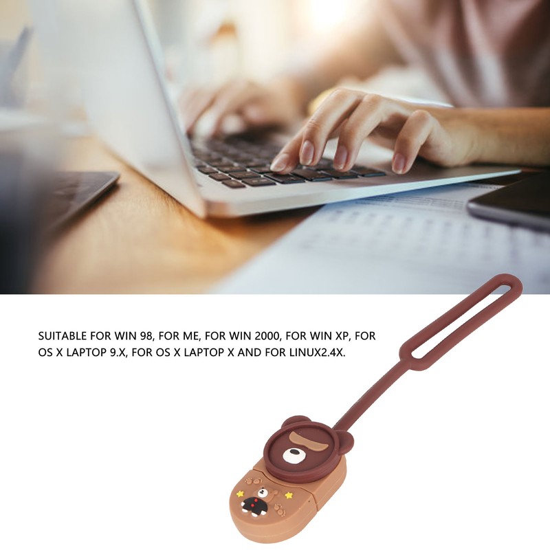 Cartoon USB Flash Drive Brown Bear Standard USB2.0 Plug and