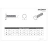 SECCARO 20 x M4 x 60mm V2A VA A2 Stainless
