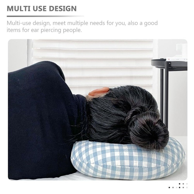 LALAFINA Piercing Ear Pillow with an Hole, Washable and Adjustable