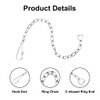 2Pcs Toilet Flapper Chain, 250mm Stainless Steel Universal Toilet Flapper