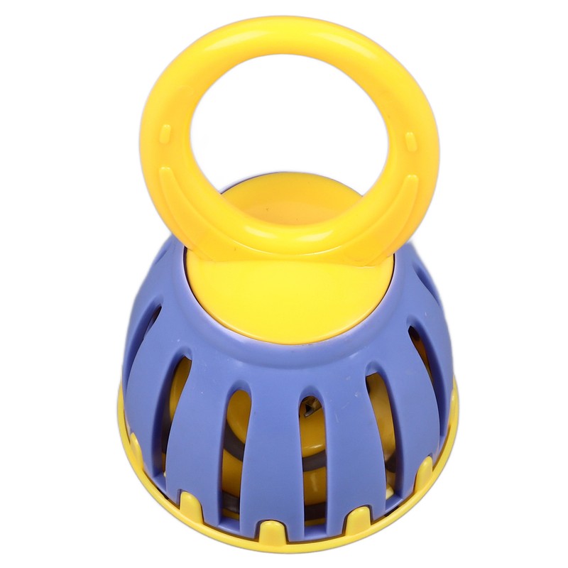 Handled Cage Bell Babies Rattle Orff Plastic Kids Music Percussion
