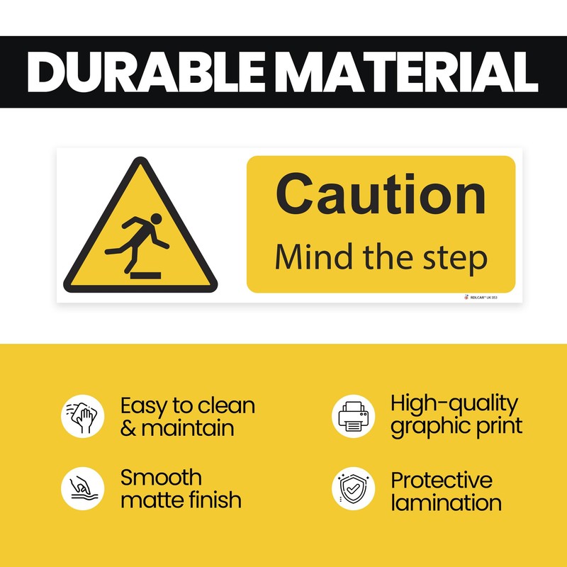 RDLCAR Mind The Steps Sign, Safety Caution - Hazard Warning
