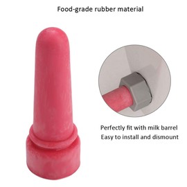 Pssopp 5 Pieces Sheep Goat Lamb Milk Drinking Nipple Small Animal Milk Drinking Nipple Lamb Teats Breastfeeding Bottle Nipple Soft Rubber Dummy for Feed Verwaiste Lamb (6.9 cm Length)