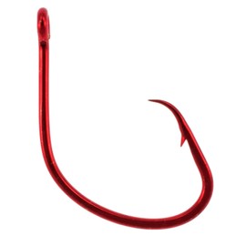 Boss Kat BK84Z 1/0 Super Boss Circle Hook, Offset, Boss Red, Size