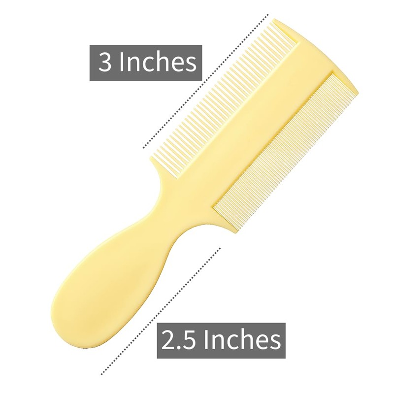 Vakly Fine Tooth Baby Comb [3 Pack] – Double-Sided Infant