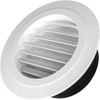 ABS Round Air Soffit Vents Louver Grille Cover with Built-in