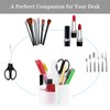 Desk Pen Holder, 3 Slots 360-Degree Rotating Desktop Storage Organizer,