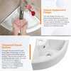 HOROW Corner Bathroom Sink, 18"x 13" White Porcelain Wall Mount