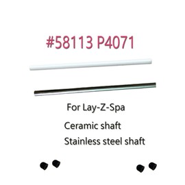 2 x Shaft for Coleman for Lay Z Spa hot tubs pump impeller E02, 1 x stainless steel shaft and 1 x ceramics shaft with 4 caps and stainless spacer for #P4071, 58113 hot tube pump impeller