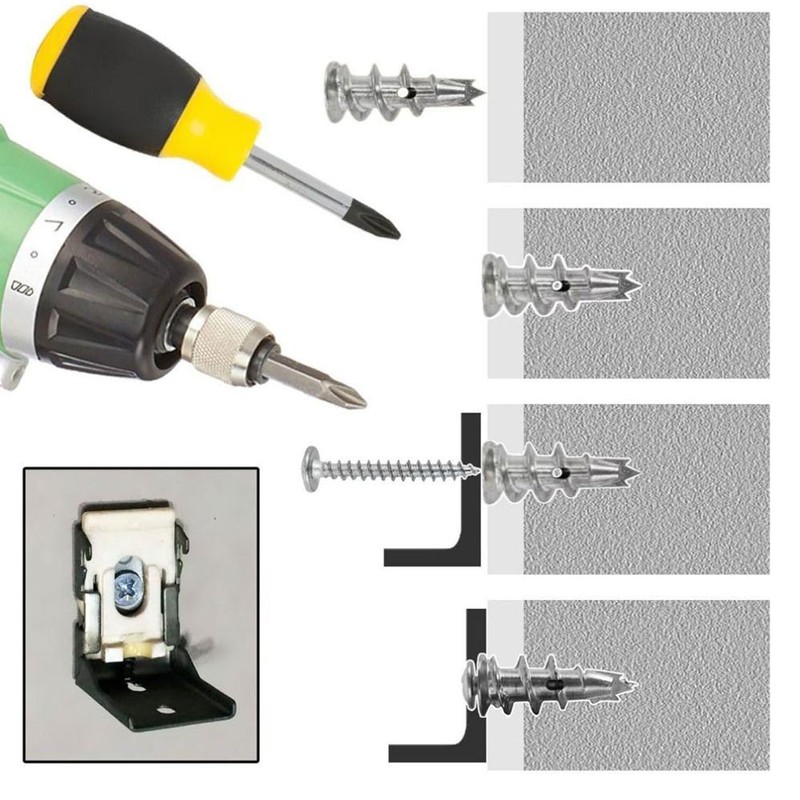 30 Pack Plasterboard Fixings,Plasterboard Wall Plug Plasterboard Screws,Drywall Anchor Heavy