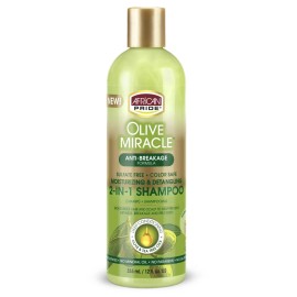 AFRICAN PRIDE Olive Miracle AntiBreakage Formula 2In1 Shampoo & Conditioner 12oz