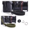 Camera Wrist Strap for Photographers (Black+Green)