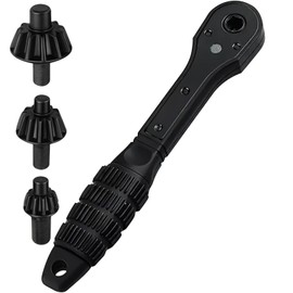 VLUVLA 2-in-1 Drill Chuck Key Wrench,2-in-1 Professional Wrench, Iron Drill Wrench Set,2 in 1 Drill Chuck Ratchet Spanner,Professional Master Chucks Keys,Labor Saving Spanner