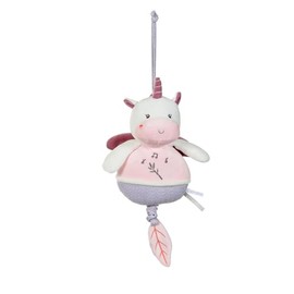 GIPSY Toys - Unicorn - Music Box - Plush Toy - Bamboo Series - 26cm S/Card - Pink - 1st Age