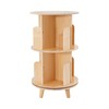 Rotating Bookshelf, Freestanding 360 Display Corner Bookshelf for Small Space,Solid