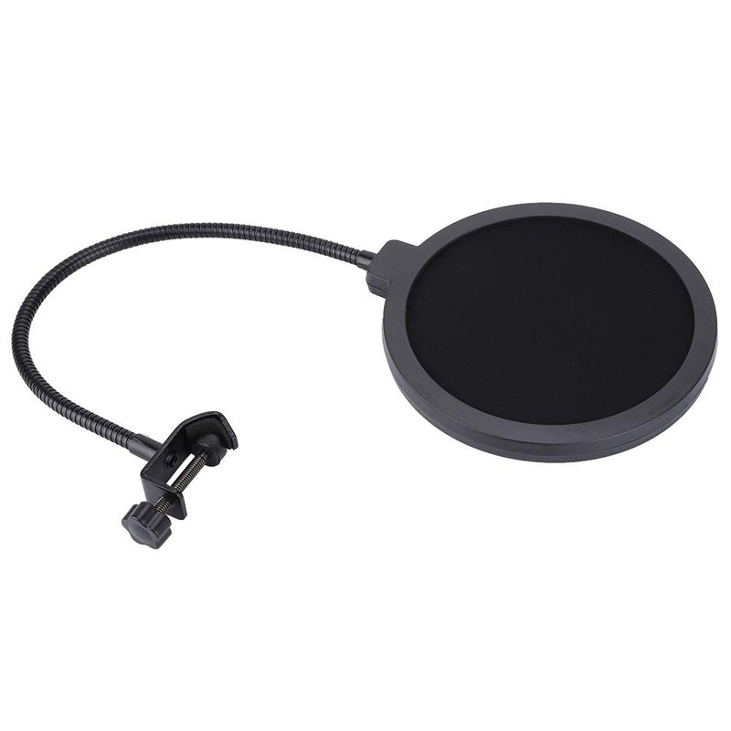 Shield Mic Filter, Gooseneck Noise Reducing Microphone Pop Filter, Protective
