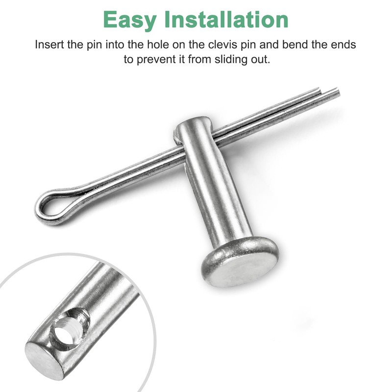 M METERXITY 10-Pack Single Hole Clevis Pins, M3 x 10mm